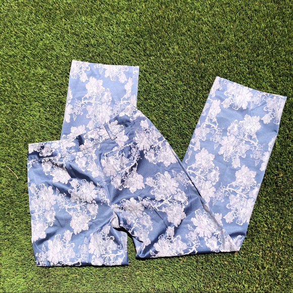 Peck & Peck Jacquard Floral Pants, sz 6 - Picture 2 of 7